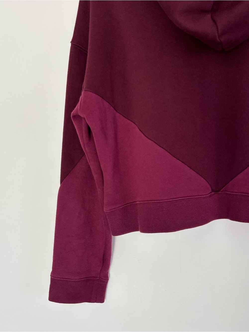 Adidas Originals CLRDO Maroon Hoodie Medium Fleece Lined Oversized Cropped - Picture 12 of 16